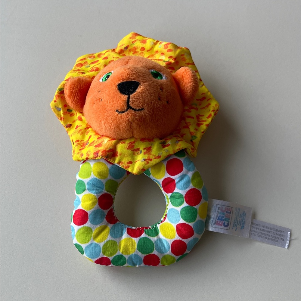 Eric Carle Colorful Lion Plush Baby Rattle